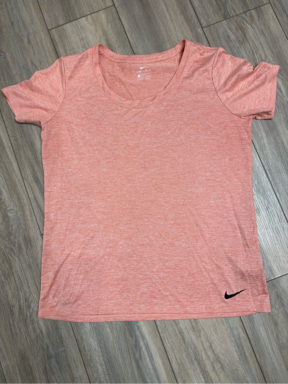 Nike Heathered Coral Short Sleeve Dri-FIT Tee. Women's
